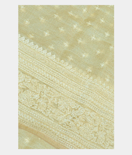 Yellow Silk Kota Embroidery Saree-image