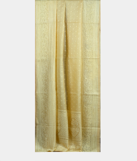 Yellow Silk Kota Embroidery Saree2
