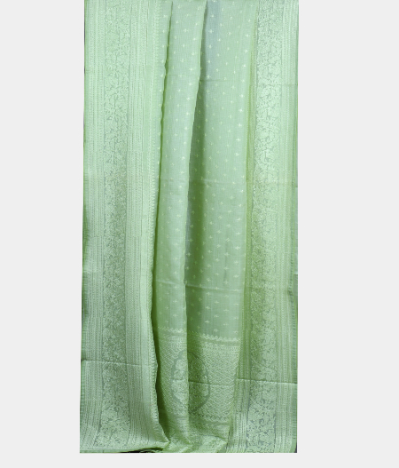 Light Green Silk Kota Embroidery Saree T1874332