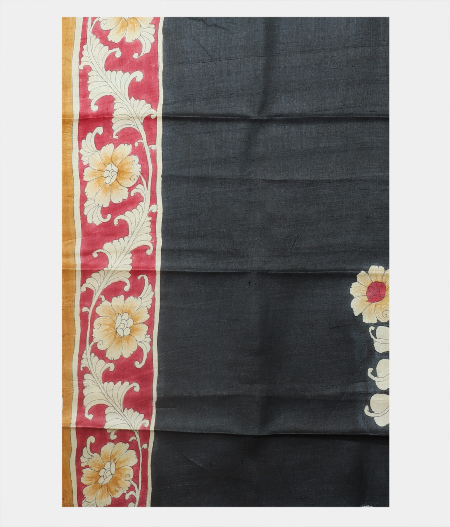 Grey Tussar Printed Saree T355673