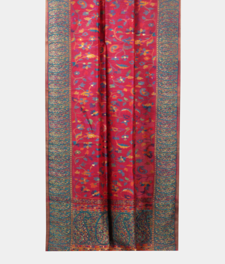 Pink Cashmere Kani Silk Dupatta T1891582