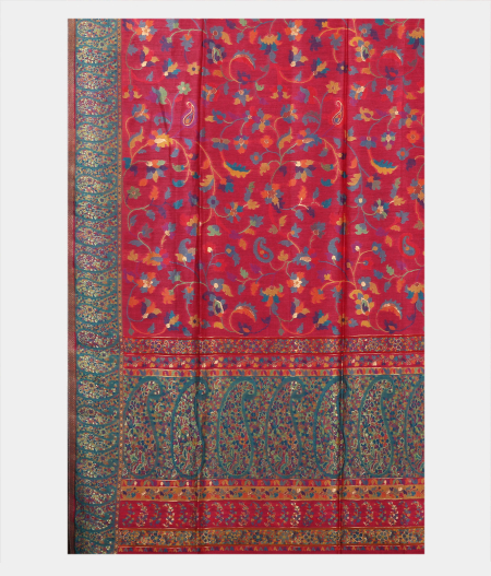 Pink Cashmere Kani Silk Dupatta T1891583