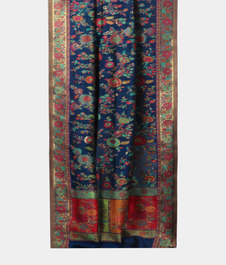 Blue Cashmere Kani Silk Dupatta T1867772