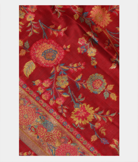 Red Cashmere Kani Silk Dupatta T189155-image