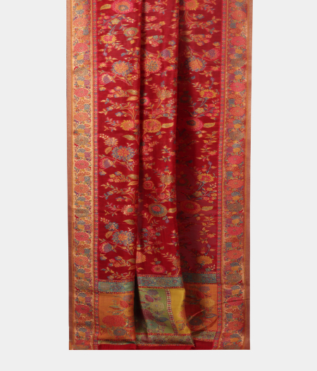 Red Cashmere Kani Silk Dupatta T1891552