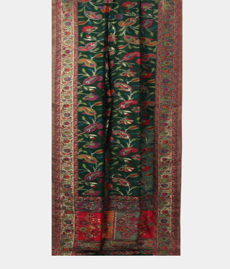 Green Cashmere Kani Silk Dupatta T1867822