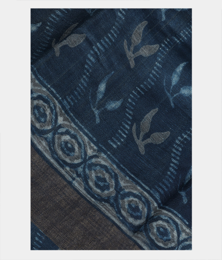 Blue Tussar Printed Saree T206885-image