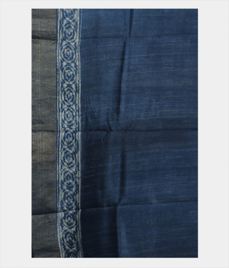 Blue Tussar Printed Saree T2068853