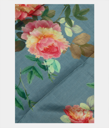 Blue Printed Kanjivaram Silk Dupatta T183604-image