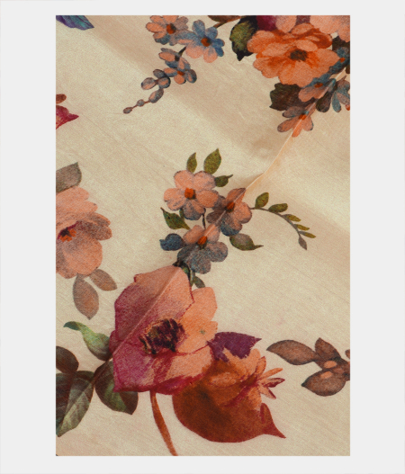 Cream Printed Kanjivaram Silk Dupatta T183607-image
