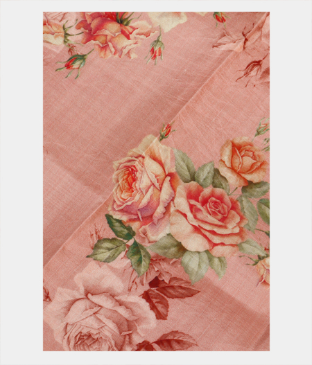 Peach Printed Kanjivaram Silk Dupatta T180831-image