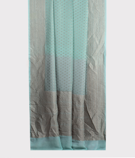 Light blue Banaras Georgette Silk Saree T2055452
