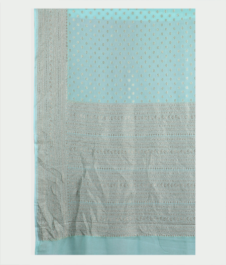 Light blue Banaras Georgette Silk Saree T2055454