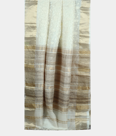 White Silk Kota Embroidery T1874272