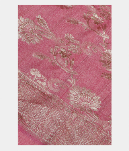 Pink Tussar Georgette Silk Saree T188092-image