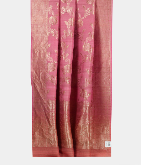 Pink Tussar Georgette Silk Saree T1880922