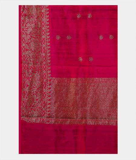 Magenta Banaras Tussar Saree T1896934