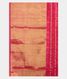 Pinkish Orange Ikat Silk Saree T2047074