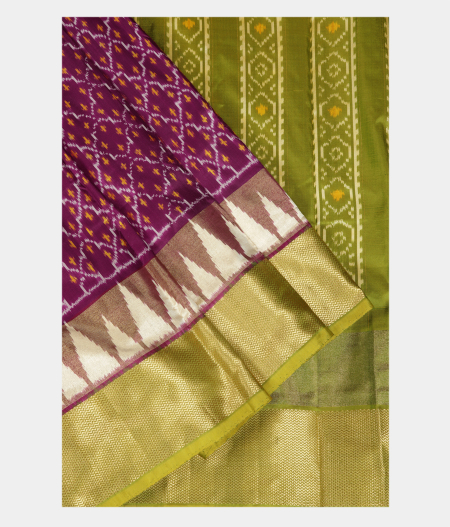 Purple Ikat Silk Saree T2049212