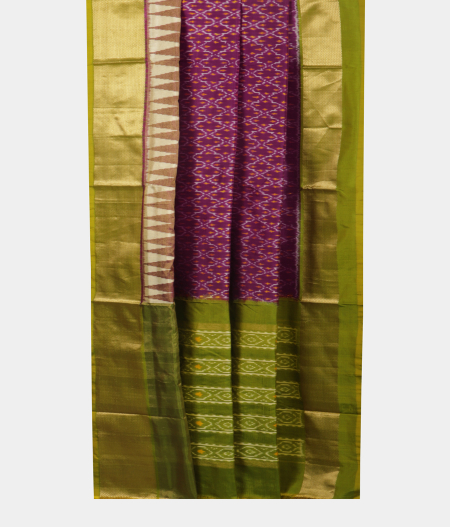 Purple Ikat Silk Saree T2049213