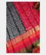 Grey Ikat Silk Saree T1710611