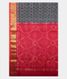 Grey Ikat Silk Saree T1710615