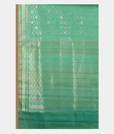 Mint Green Banaras Tussar Silk Saree T2068584