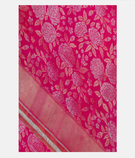 Magenta Banaras Tussar Silk Saree T206868-image