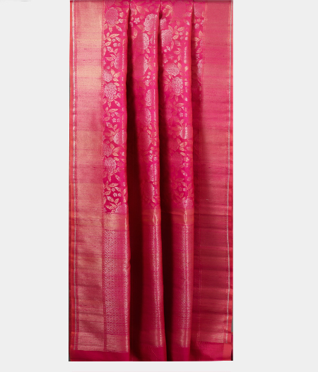 Magenta Banaras Tussar Silk Saree T2068682
