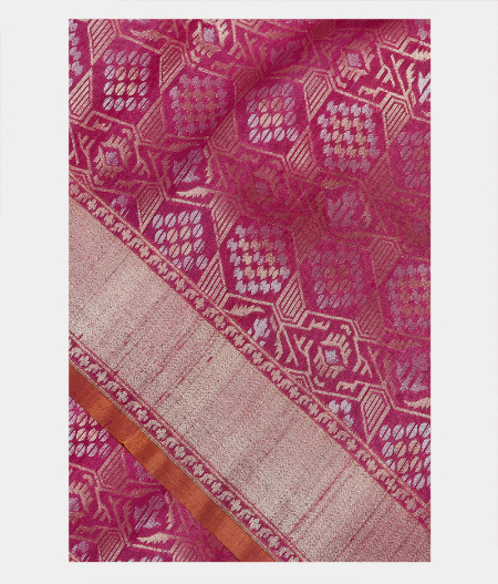 Pink Banaras Tussar Silk Saree T206873-image