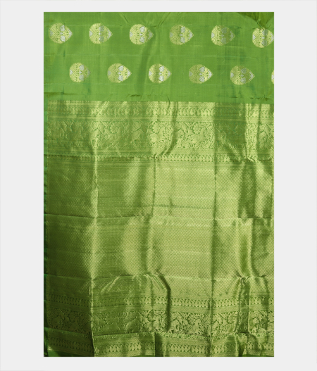 Green Handwoven Kanjivaram Silk Saree T1845144