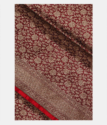 Maroon Banaras Silk Saree T203702-image