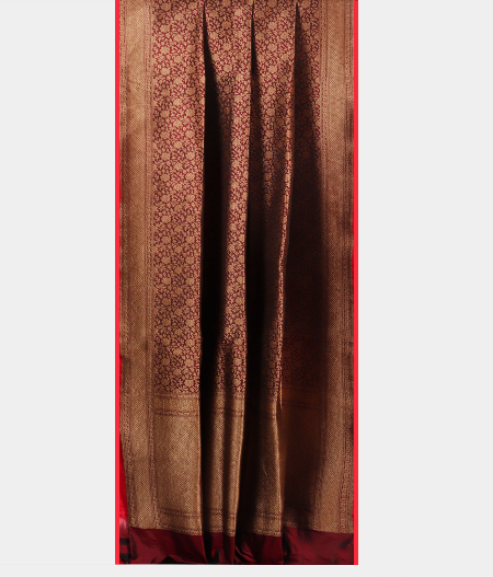 Maroon Banaras Silk Saree T2037022