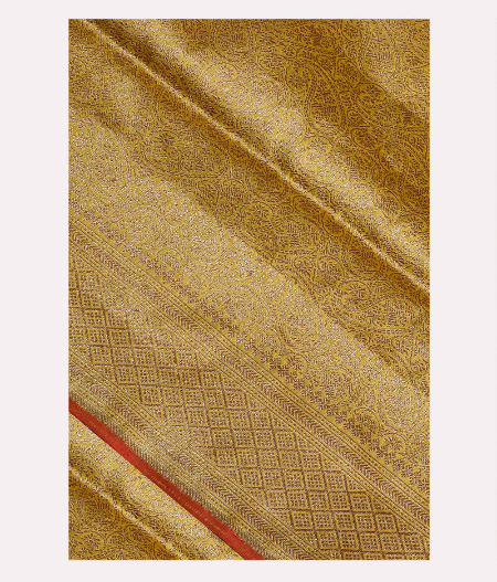 Yellow Banaras Silk Saree T173798-image