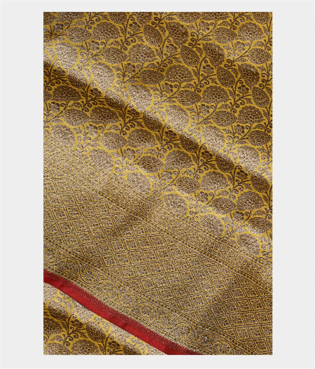 Yellow Banaras Silk Saree T173424-image