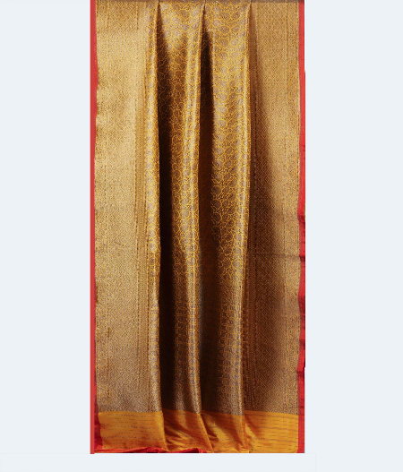 Yellow Banaras Silk Saree T1734242