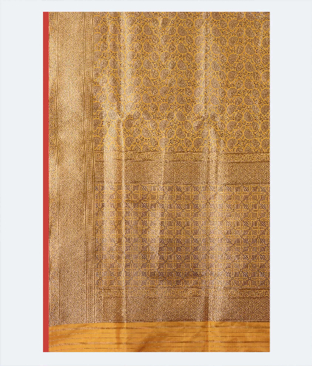 Yellow Banaras Silk Saree T1734244