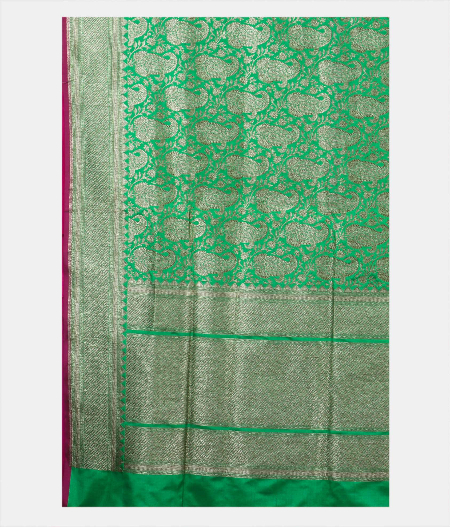 Green Banaras Silk Saree T1989994
