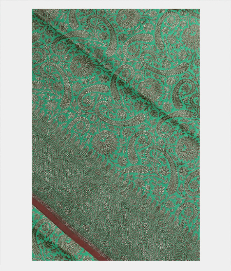 Mint Green Banaras Silk Saree T199002-image