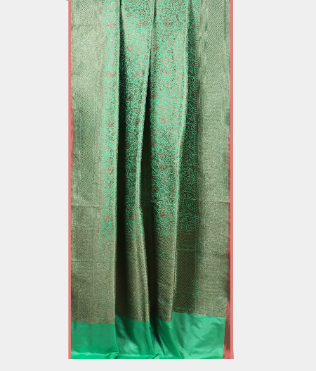 Mint Green  Banaras Silk Saree T1990022