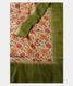 Beige Hand Printed Kanjivaram Silk Saree T1813242