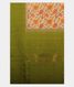 Beige Hand Printed Kanjivaram Silk Saree T1813245