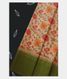 Beige Hand Printed Kanjivaram Silk Saree T1813241