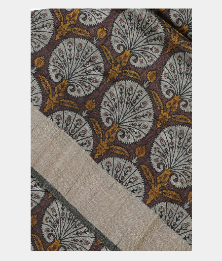 Brown Tussar Printed Saree T197683-image