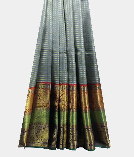 Grey Handwoven Kanjivaram Silk Pavadai T2059852