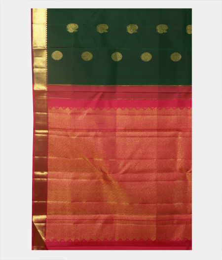 Green Handwoven Kanjivaram Silk Saree T2099174