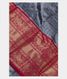 Grey Ikat Silk Saree T2047321
