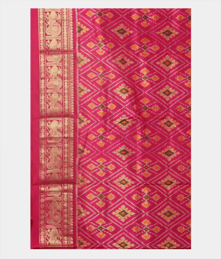 Grey Ikat Silk Saree T2047323