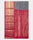 Grey Ikat Silk Saree T2047324