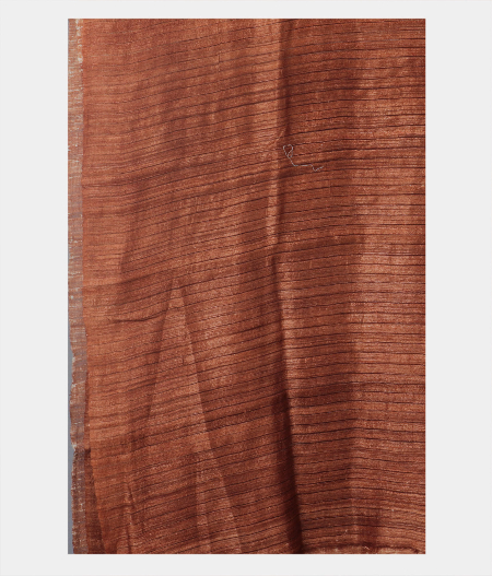 Brown Tussar Printed Saree LK3193